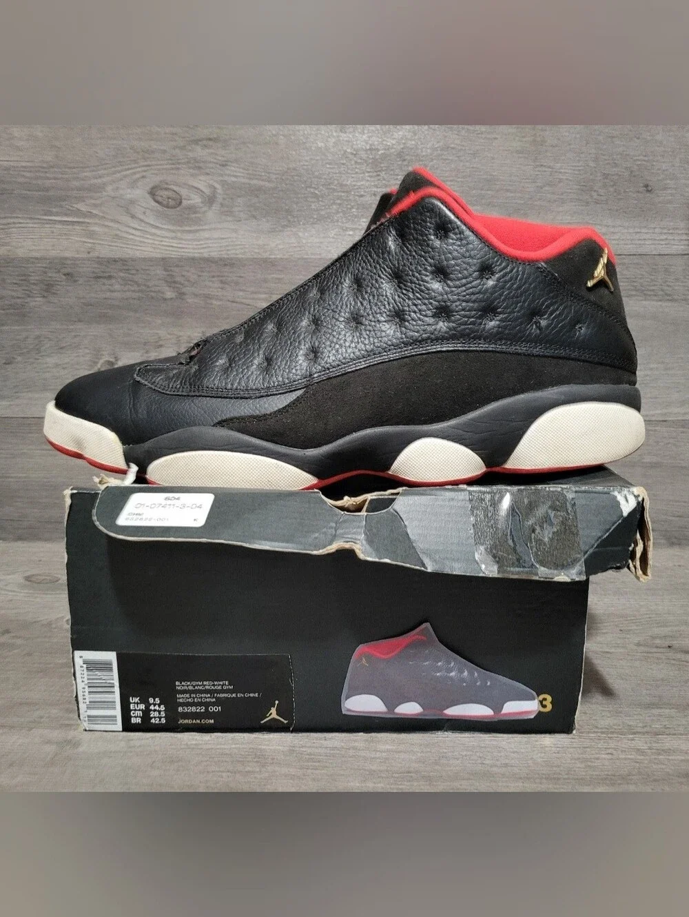 Air Jordan 13 Retro Low 2015 Bred Mens Size 14 (310810-027) Black Red